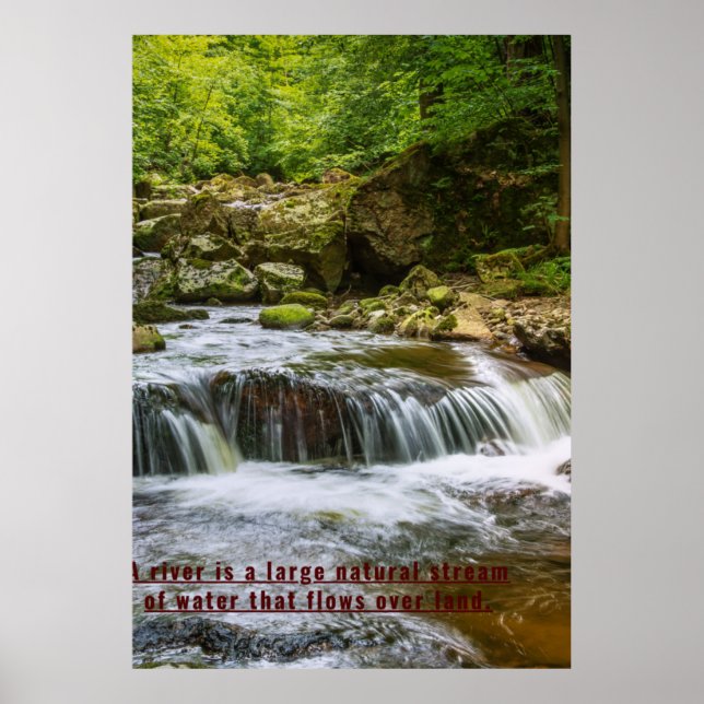 Poster Tinta natural de canvas de água zazzela (Frente)