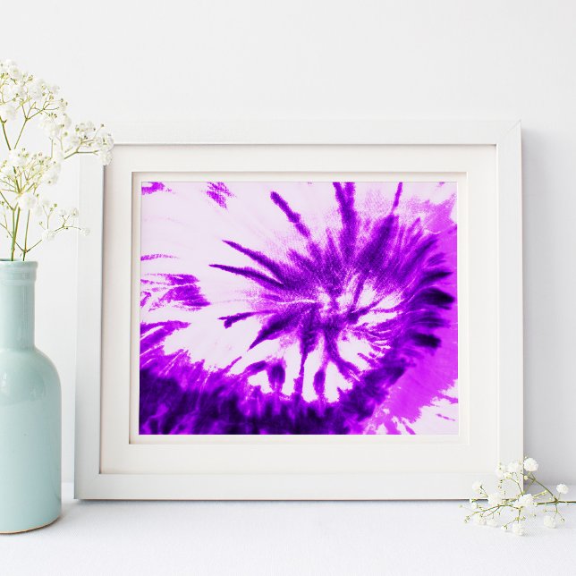 Pôster Tinta Purple Tie Dye (Purple Tie Dye Poster)
