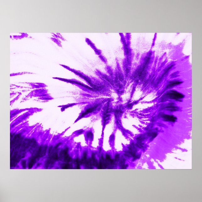 Pôster Tinta Purple Tie Dye (Frente)