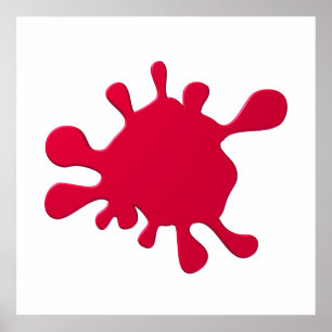 Pôster Tinta vermelha