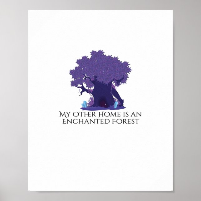 Poster Tinta Whimsigoth - Florestas Místicas, Luas e Magi (Frente)