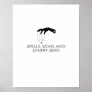 Poster Tinta Whimsigoth - Florestas Místicas, Luas e O Má