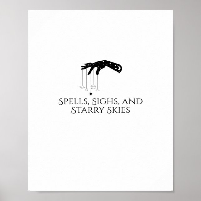 Poster Tinta Whimsigoth - Florestas Místicas, Luas e O Má (Frente)