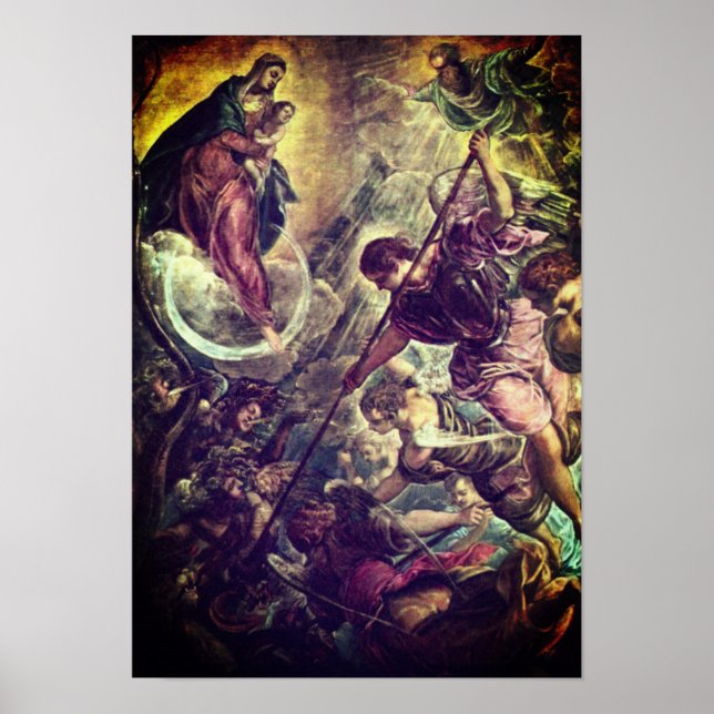 Poster Tintoretto - Archangel Michael luta Satã (Frente)