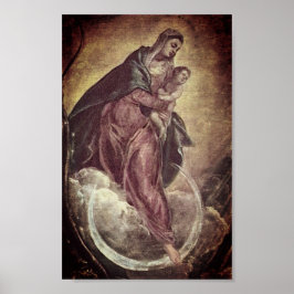 Poster Tintoretto Crescent Moon Madonna Maria Apocalypse