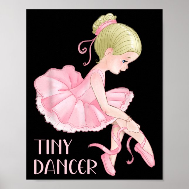 Poster Tiny Dancer Ballerina Balé Garota Dançando Criança (Frente)