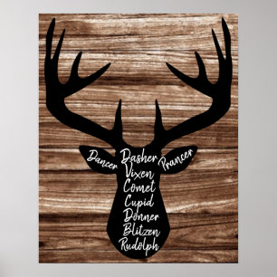 Poster Tiny Reindeer Christmas
