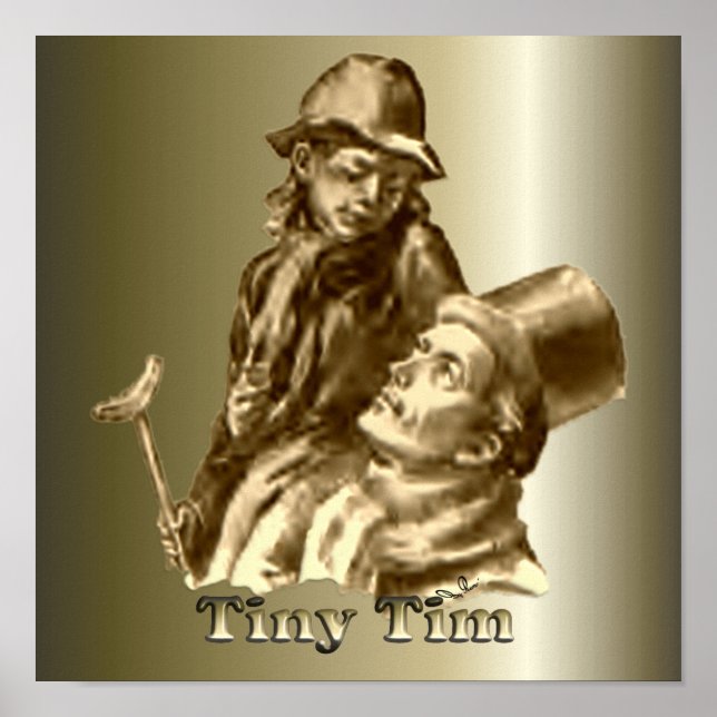 Poster Tiny Tim Christmas Carol com Bob Cratchit (Frente)