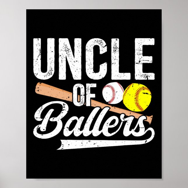 Poster Tio De Ballers Baseball Softball (Frente)