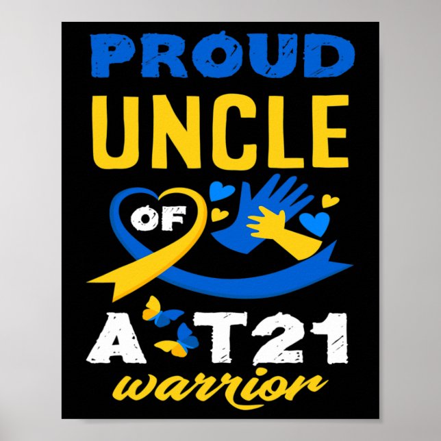 Poster Tio De Um Guerreiro T21 Síndrome De Conscientizaçã (Frente)