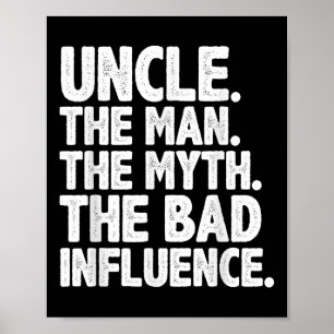 Poster Tio Design Engraçado Para Tio Men Primeira Vez Tio