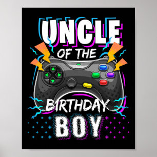 Poster Tio Do Aniversário Jogo De Vídeo Correspondente
