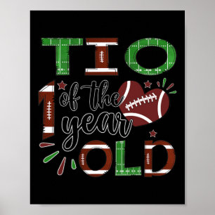 Poster Tio do Futebol de 1 Ano de Idade Primeiro Ano de N