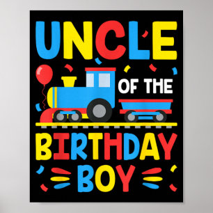 Poster Tio do Trem da Família do Menino de Aniversário