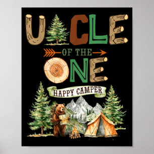 Poster Tio do um feliz campista aniversário de 1 ano acam