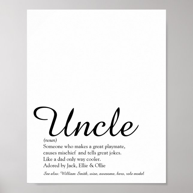 Poster Tio Funcle Definition Modern Diversão Script (Frente)