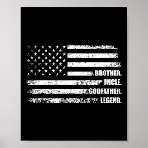 Poster Tio Goddad Legend Divertido Melhor Tio Engraçado