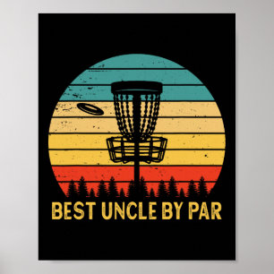 Poster Tio Melhor Vintage Por Par Disc Golf Divertido Dia