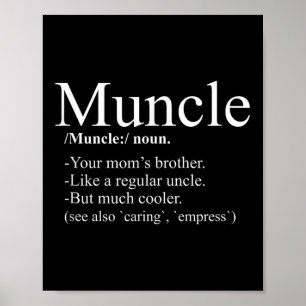 Poster Tio Muncle Definição Engraçado Tio T Shirt