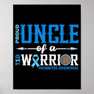 Poster Tio Orgulhoso De Um Guerreiro T1d Conscientização