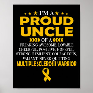 Poster Tio Orgulhoso Do Guerreiro Da Esclerose Múltipla T