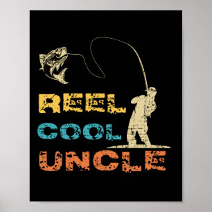 Poster Tio Pescador Muito Legal Vintage Dia dos Pais Fis