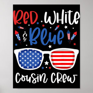 Poster Tio Primo Vermelho Branco E Azul 4 De Julho Crianç
