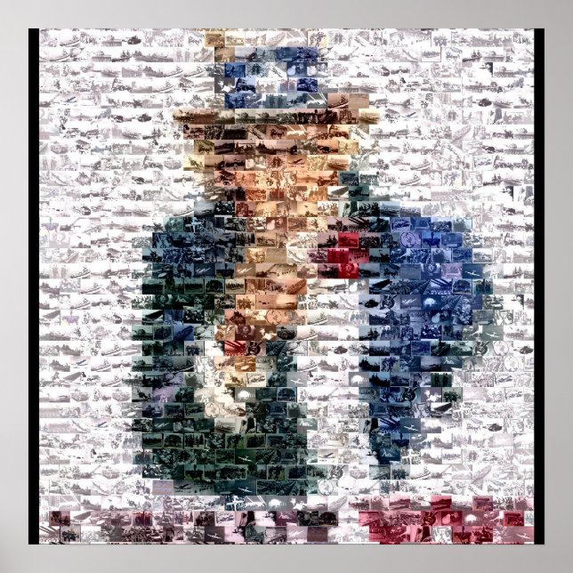 Pôster Tio Sam WWII Montage (Frente)