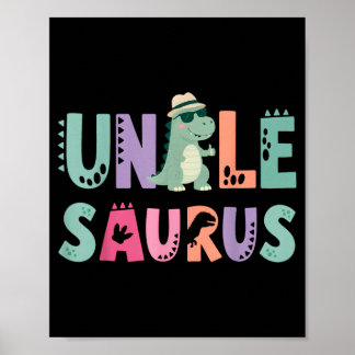 Poster Tio Saurus Pai Dinossauro Aniversário de 3 anos T-