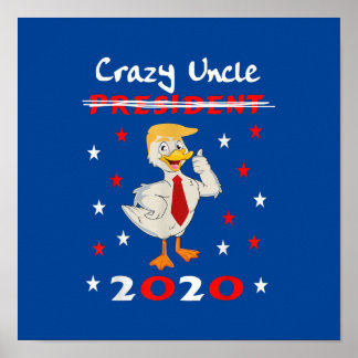 Poster Tio Tio Trump Duck 2020 Engraçado