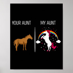 Poster Tioza Tia Cavalo Unicórnio Novas Tias Gi Divertido