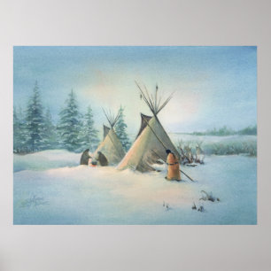 Pôster TIPI CAMP SQUAW by SHARON SHARPE