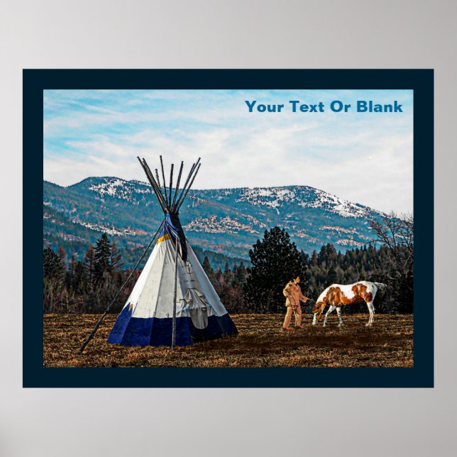 Poster Tipi - Campo de inverno (Frente)