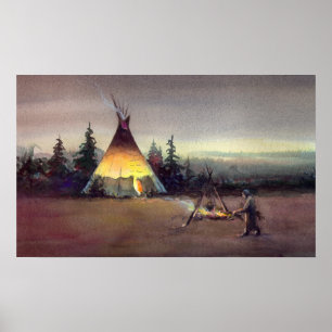 Poster TIPI LIGHTS by SHARON SHARPE