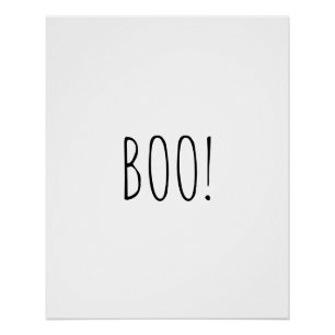 Pôster Típica de boo branco assustadora engraçada Hallowe