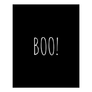 Pôster Típica de boo preto assustadora engraçada Hallowee