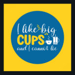 Poster Típica de café engraçado Típica de café Retro Cozi<br><div class="desc">Arte tipográfica colorida com cores retrô e vibrantes. Peitos engraçados e citações sobre comida,  cozinhar,  assar e jantar. Condecoração perfeita para sua cozinha,  restaurante,  café,  compro de padaria ou restaurante. A cor de fundo (o círculo e o quadrado) é personalizável através da Ferramenta Design.</div>
