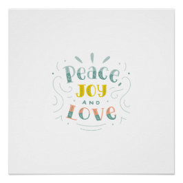 Pôster Típica de Paz Moderna e Amor Poster brilhante