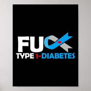 Poster Tipo 1 Diabetes T1d Sensibilização para a diabetes
