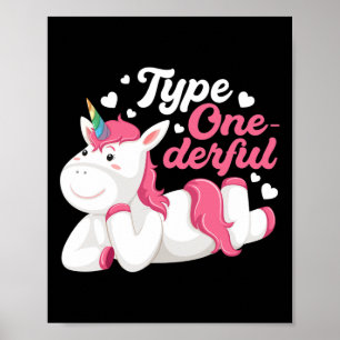 Poster Tipo Maravilhoso Unicórnio Sensibilização Diabetes