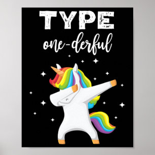 Poster Tipo Onederful Dabbing Unicórnio Conscientização d