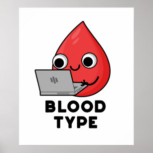 Poster Tipo Sanguíneo Engraçado Sangue Largar Lúpulo