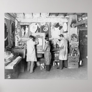 Pôster Tipografia, 1921. Foto Antiga