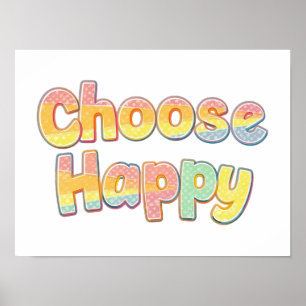 Poster Tipografia Alegre e Positiva para Crianças