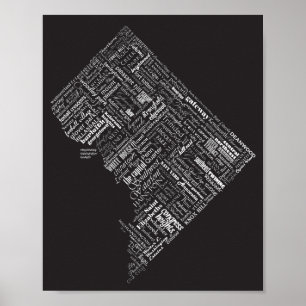 Poster Tipografia B&W dramático da vizinhança do