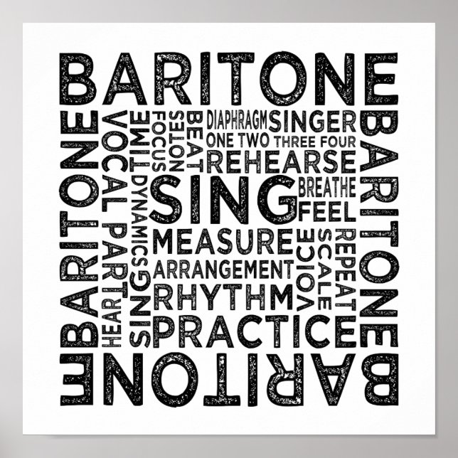 Poster Tipografia Baritone (Frente)