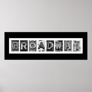 Pôster Tipografia da Arquitetura BROADWAY