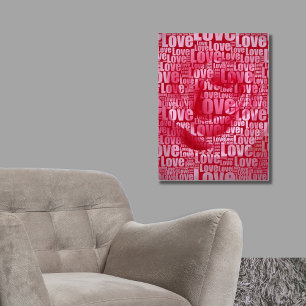 Poster Tipografia de Amor com Imagem Personalizada de Ros