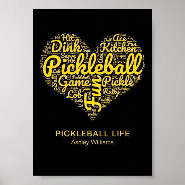 Poster Tipografia de Arte do Palavra com Vida de Piceball (Frente)