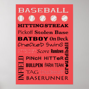 Poster tipografia de BEISBOL